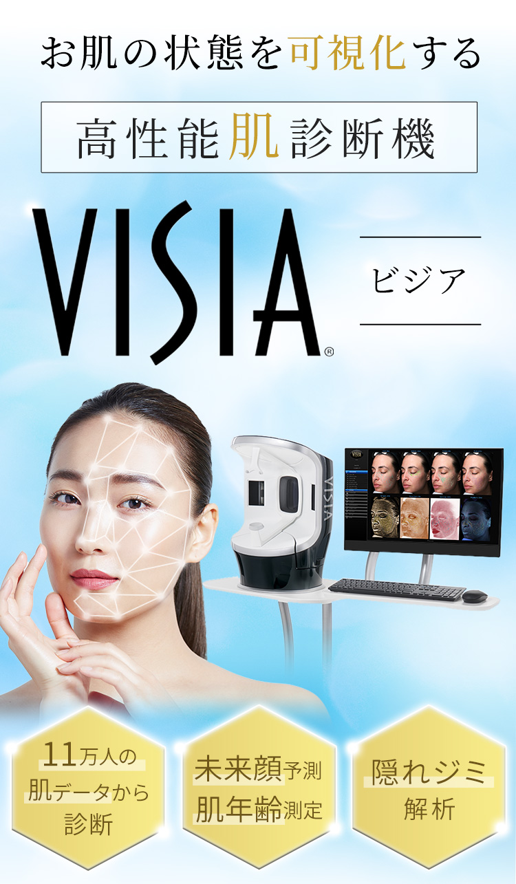 千葉県流山市・南流山で肌診断器VISIAによる肌診断を行っている南流山内視鏡おなかクリニックのファーストビュー